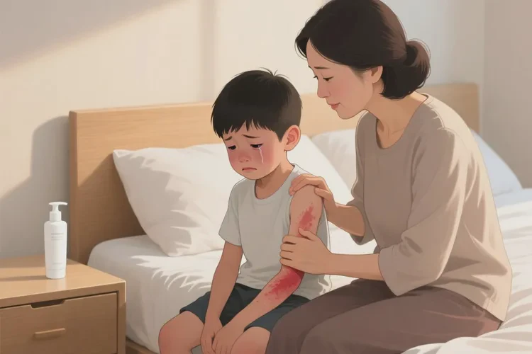 小学生身上长湿疹能靠自己自愈吗(图1)