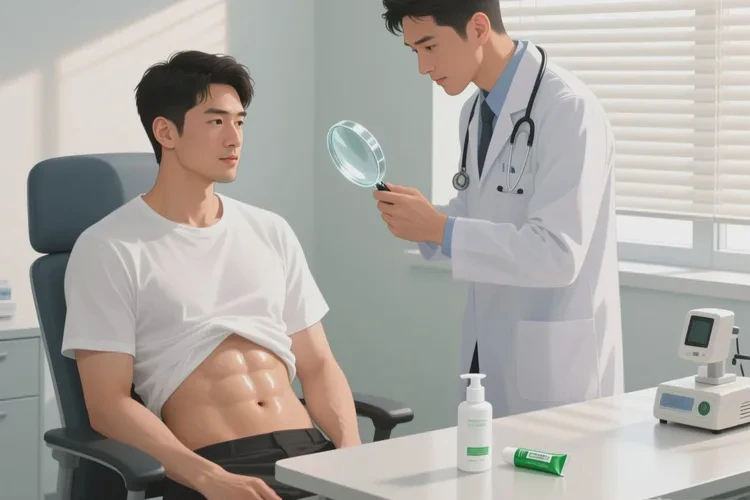 男人肚子上有湿疹可不可以治愈(图1)