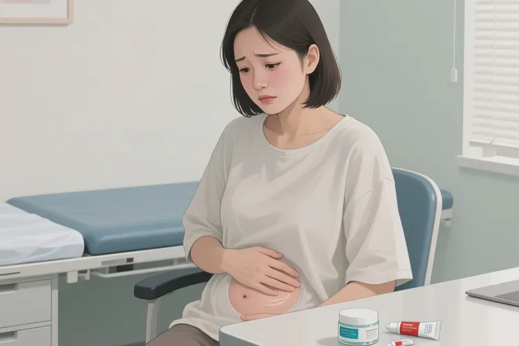 女人肚子起湿疹可不可以治愈(图1)