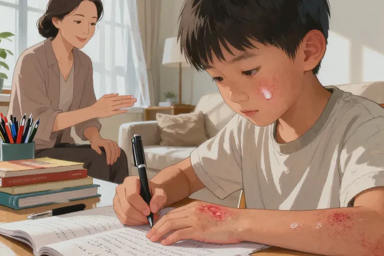 小学生手臂上容易长湿疹能靠自己自愈吗(图2)