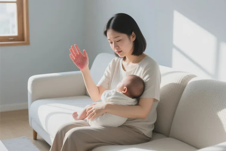 哺乳期妈妈手上经常长湿疹可不可以治愈(图1)