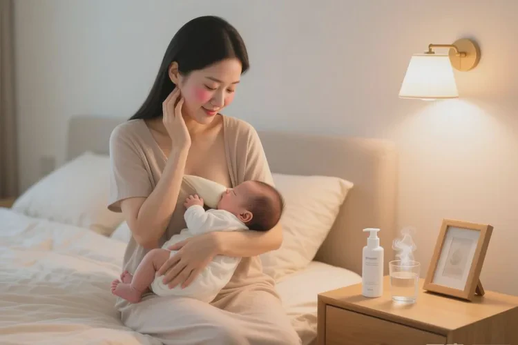 哺乳期妈妈脸上容易起湿疹可不可以治愈(图1)