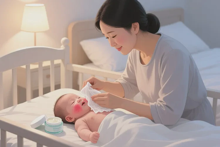 宝宝面部出现湿疹可以根治吗(图1)