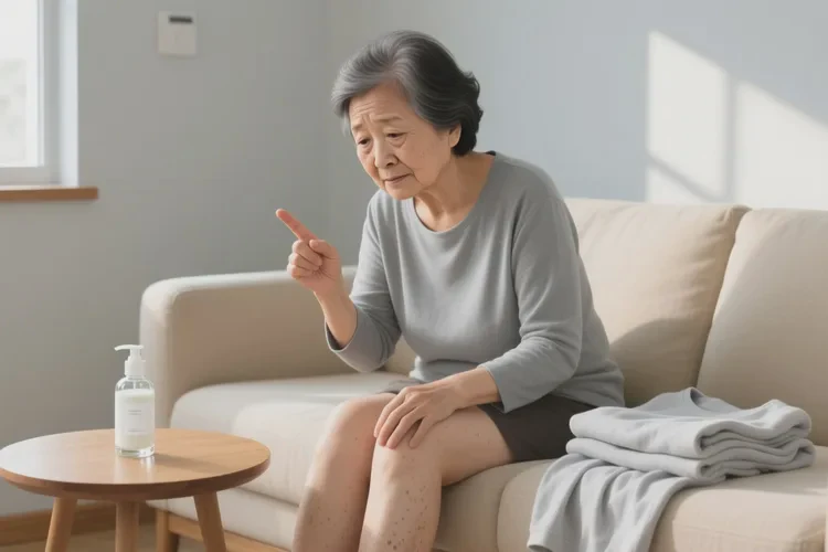 高龄老人大腿长湿疹可不可以治愈(图1)