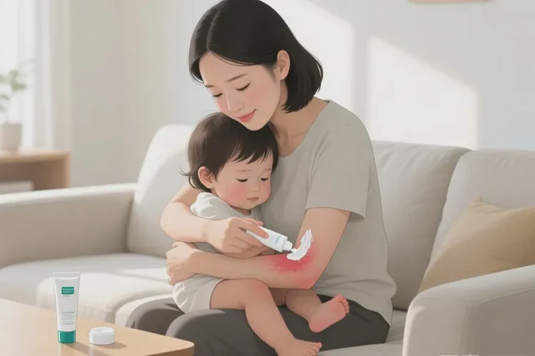 儿童手臂上长湿疹能不能治愈(图1)