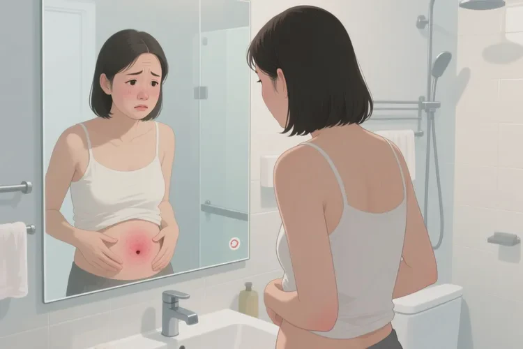 女人肚子长湿疹可不可以治愈(图1)