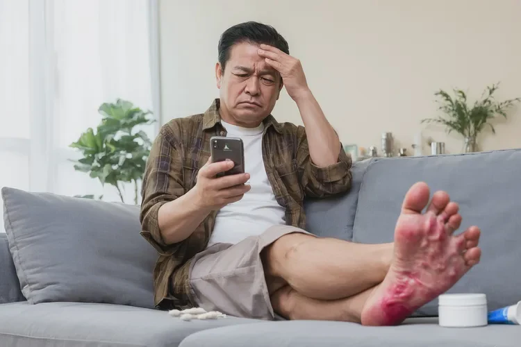 男生脚上经常起湿疹可以根治吗(图1)