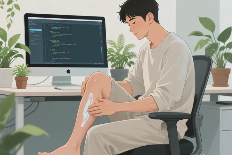 男人小腿有湿疹可不可以治愈(图1)