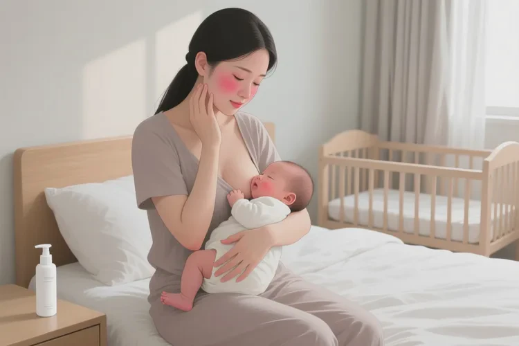 哺乳期妈妈面部容易起湿疹可不可以治愈(图1)