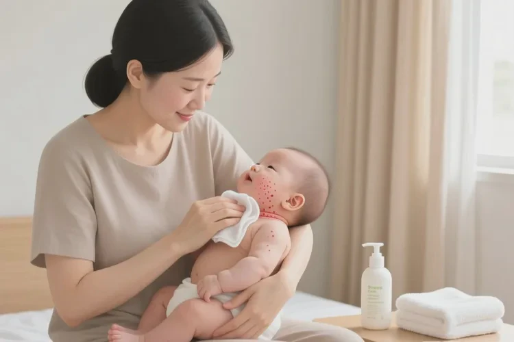 孩子脖子上长湿疹能不能治愈(图1)