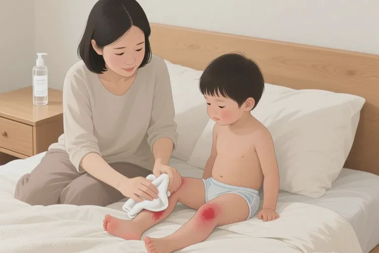 孩子小腿上容易长湿疹能不能治愈(图1)