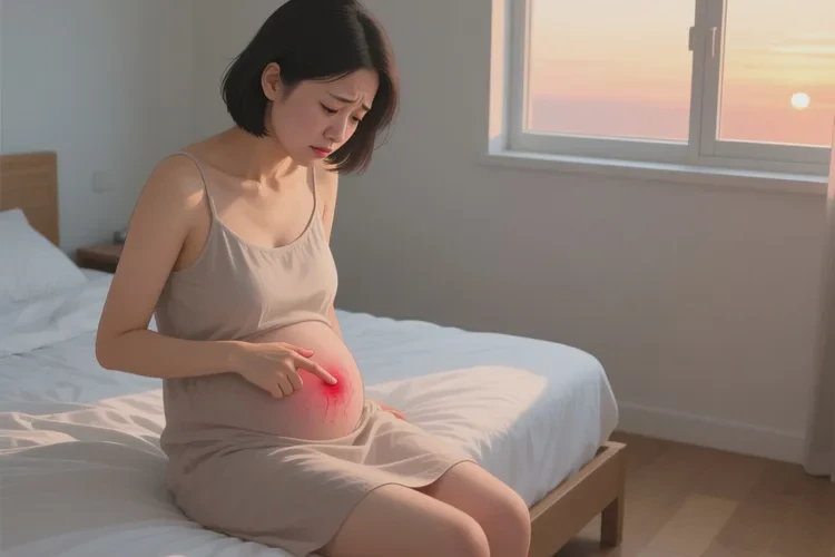 女人肚子出湿疹可不可以治愈(图1)