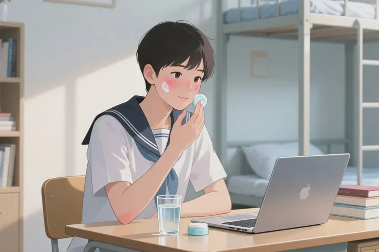 大学生脸上出现湿疹能靠自己自愈吗(图1)