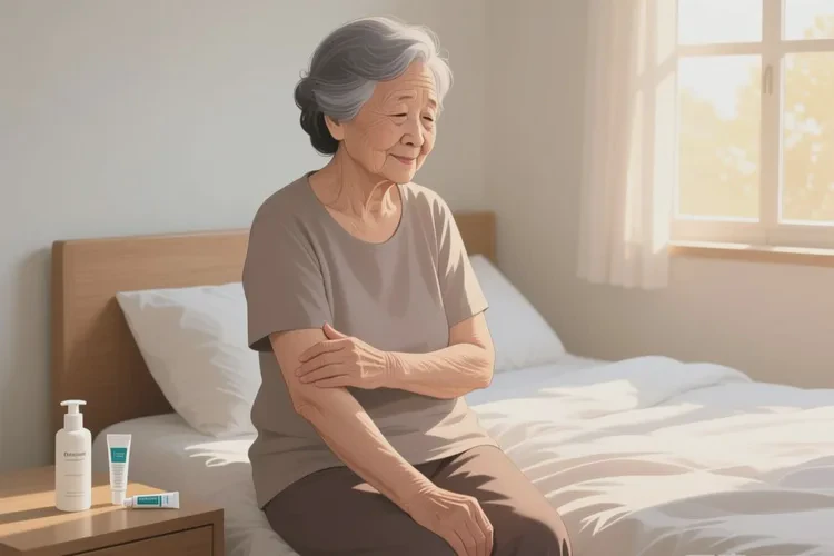 老年人手臂上有湿疹可不可以治愈(图1)