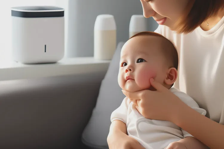 宝宝面部偶尔长湿疹可以根治吗(图1)