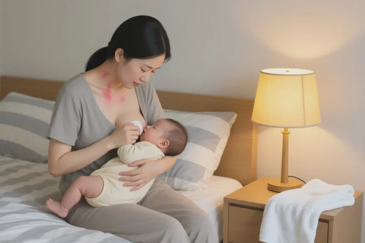 哺乳期妈妈脖子经常长湿疹可不可以治愈(图1)