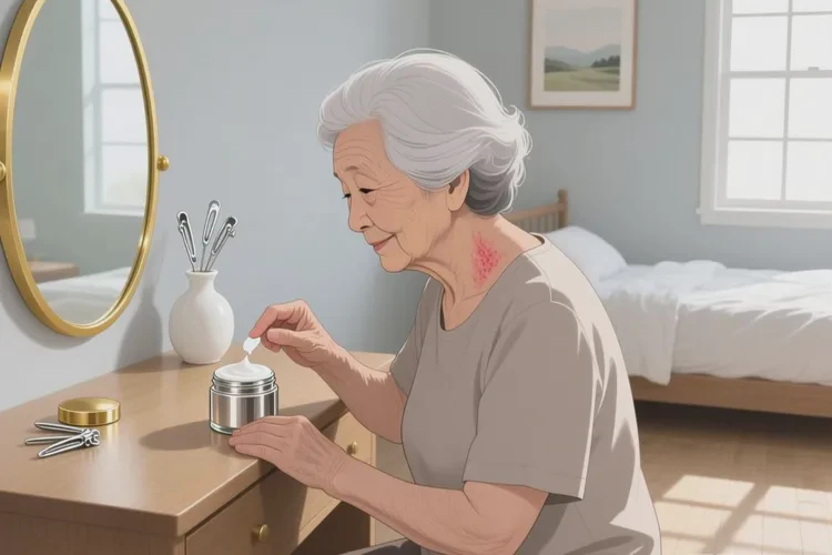 老年人脖子上偶尔长湿疹可不可以治愈(图1)