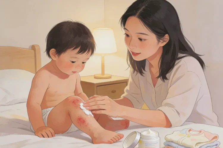 宝宝小腿上长湿疹可以根治吗(图1)