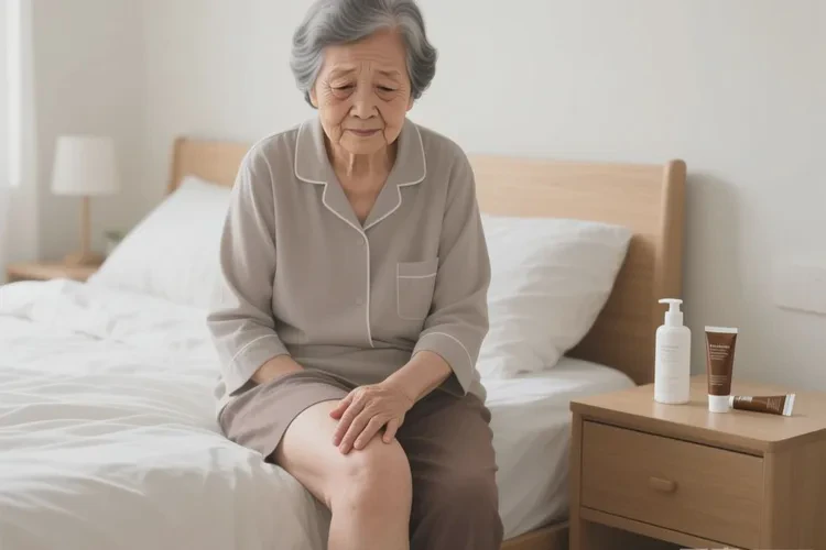 高龄老人大腿上出湿疹可不可以治愈(图1)