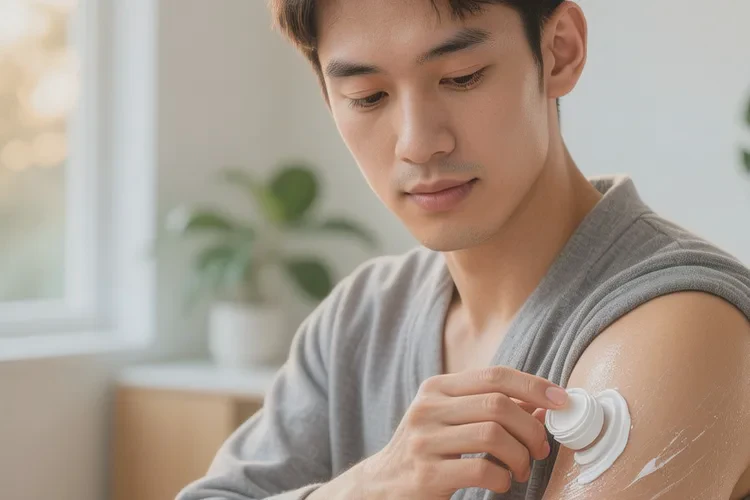 男人手臂上有湿疹可不可以治愈(图1)