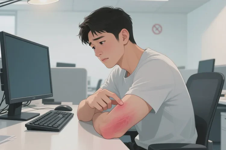 男人手臂上容易起湿疹可不可以治愈(图1)