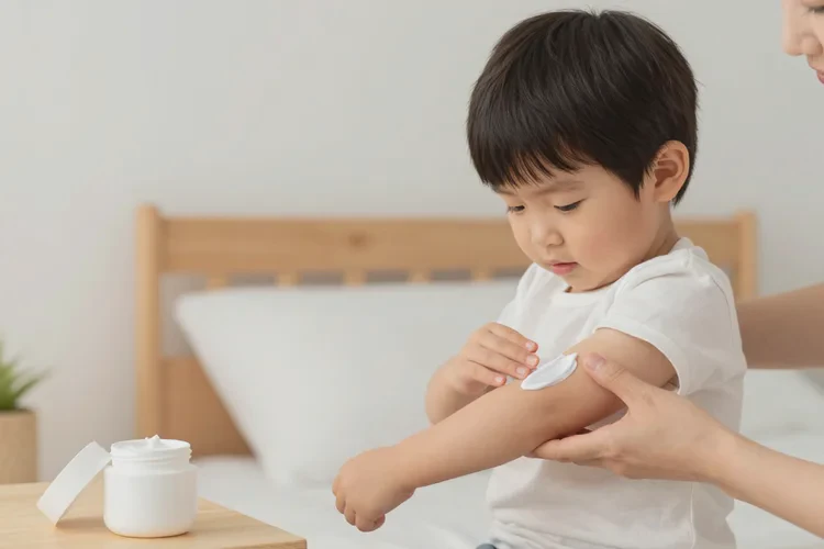 孩子手臂出现湿疹能不能治愈(图1)