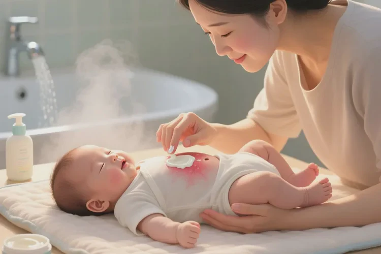 孩子肚子上出湿疹能不能治愈(图1)