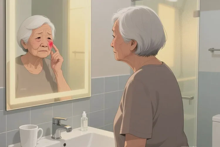 老年人面部偶尔长湿疹可不可以治愈(图1)