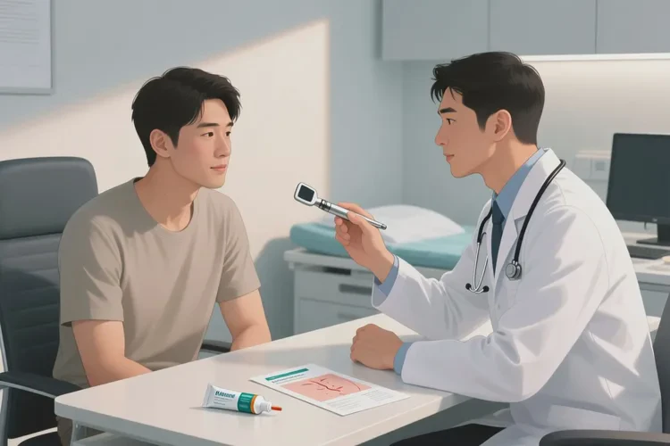 男人肚子上出现湿疹可不可以治愈(图1)