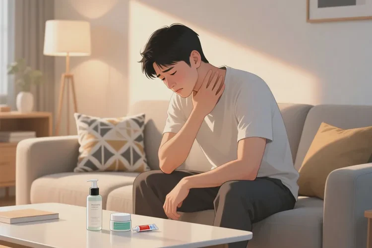 男人脖子起湿疹可不可以治愈(图1)