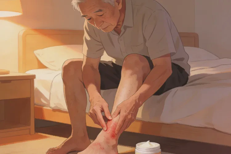 老年人脚上出现湿疹可不可以治愈(图1)