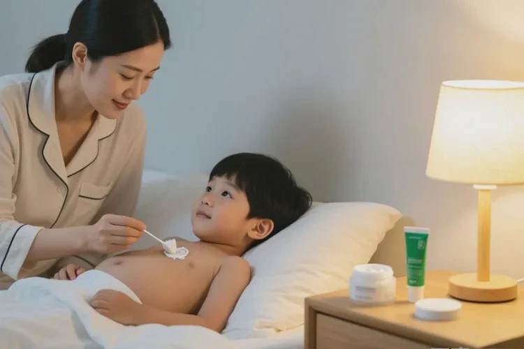 孩子肚子长湿疹能不能治愈(图1)