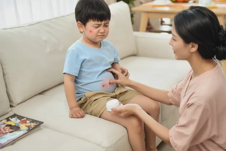 小孩肚子上偶尔长湿疹可以根治吗(图1)