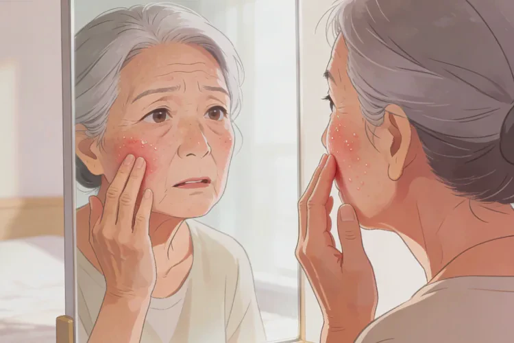 老年人面部起湿疹能治愈吗(图1)