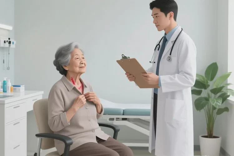 老年人脖子上出现湿疹可不可以治愈(图1)