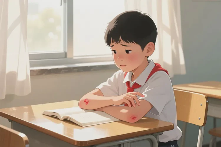 小学生手臂上经常起湿疹能靠自己自愈吗(图1)