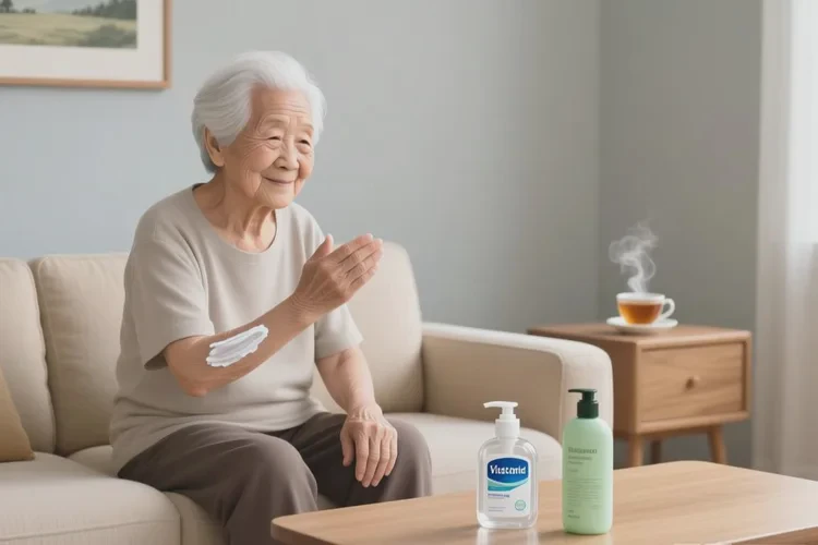 高龄老人手臂上经常起湿疹可不可以治愈(图1)