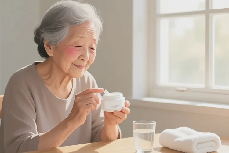 高龄老人面部出现湿疹可不可以治愈(图1)