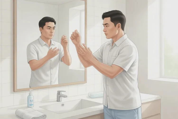 男人身上偶尔起湿疹可不可以治愈(图1)