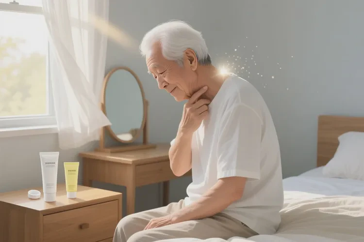 高龄老人脖子上出现湿疹可不可以治愈(图1)