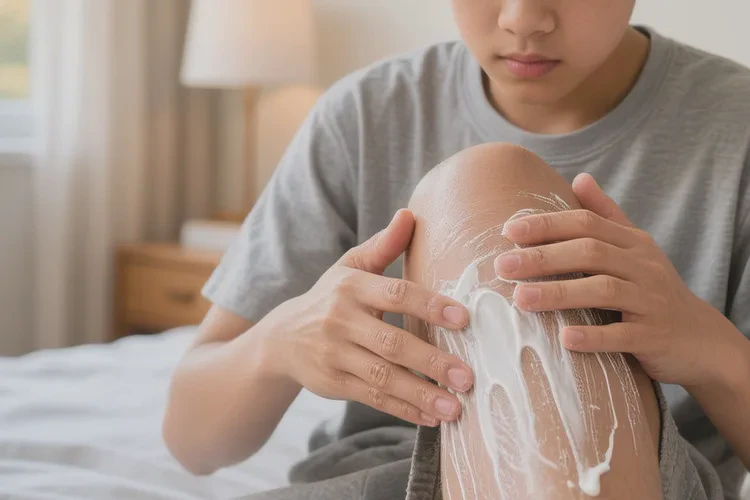 青少年大腿上偶尔起湿疹能根治吗(图1)