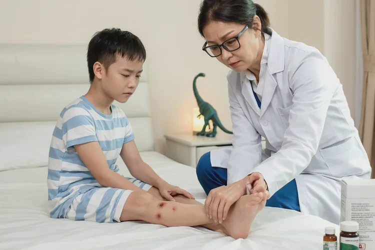 儿童脚上偶尔长湿疹能不能治愈(图2)