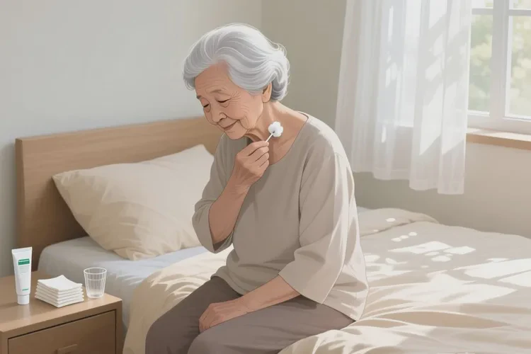 高龄老人脖子上长湿疹可不可以治愈(图1)