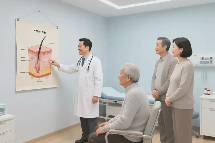 高龄老人大腿上出现湿疹可不可以治愈(图1)