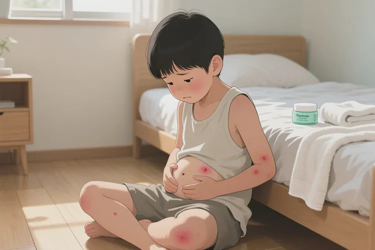 小学生肚子上偶尔长湿疹能靠自己自愈吗(图1)