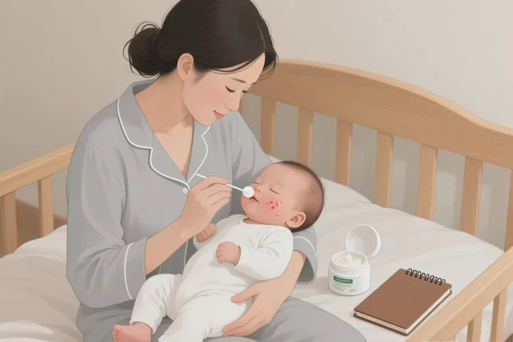 婴幼儿脸上容易长湿疹能不能治愈(图1)