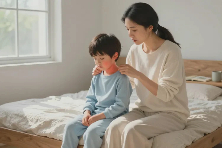 儿童脖子起湿疹能不能治愈(图1)