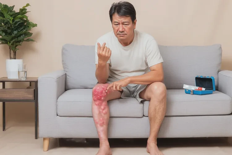 男生脚上经常起湿疹能根治吗(图1)