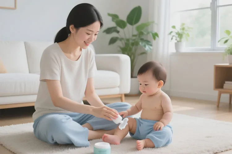 婴儿小腿上偶尔长湿疹可以根治吗(图1)