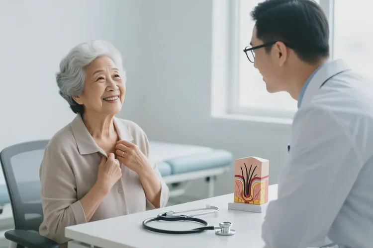 老人脖子有湿疹可以根治吗(图1)